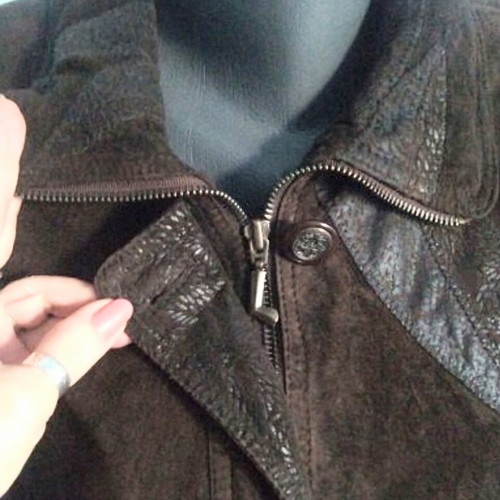 Natural suede / Vintage / Patchwork parka type coat