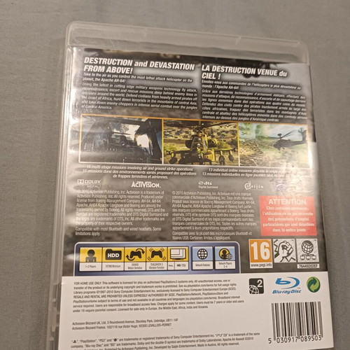 Apache PS3 game like new, minor box damage