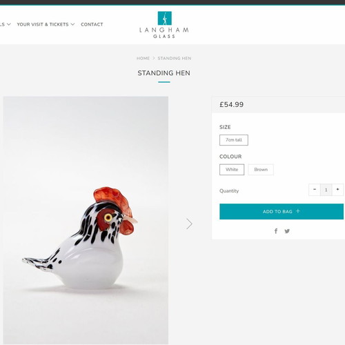 Glass chicken figurines like new, pair, British handcrafted art