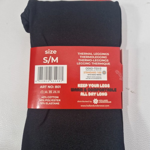 Thermal leggings, black, size S/M