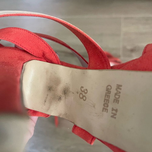 Suede shoes used coral, size 38