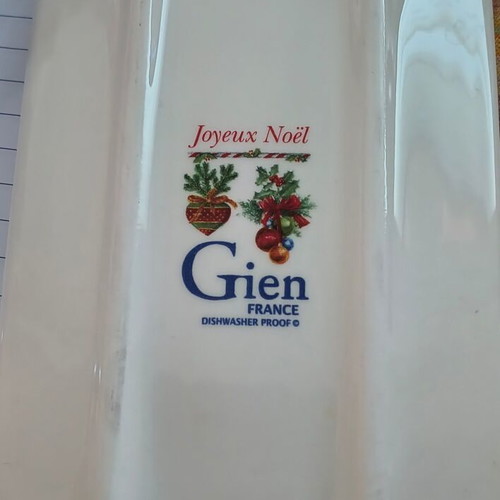 Gien France Joyeux Noel tray new, Christmas collection