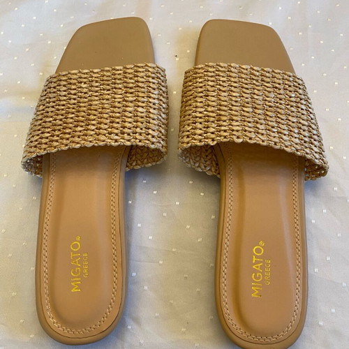 Celestino sandals with straw new, size 39, beige