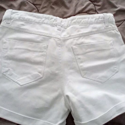 Pink Woman white denim shorts size 38 like new