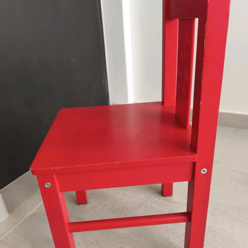 KRITTER IKEA red children's chair used
