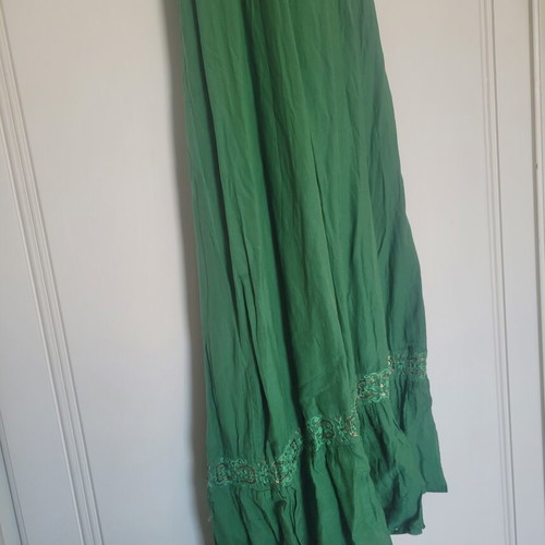 BSB collection green maxi dress with halter neckline