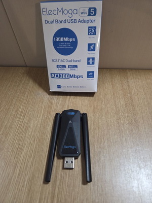 Διπλής ζώνης USB Wi-Fi προσαρμογέας ElecMoga 1300Mbps νέος