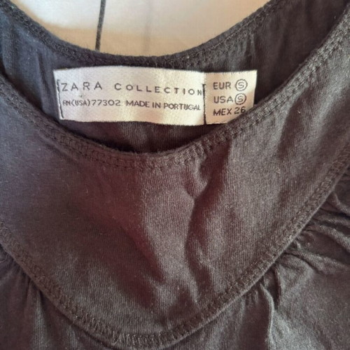 Zara Collection μαύρο τοπ με λεπτές τιράντες μέγεθος S σαν καινούργιο με δαντέλα