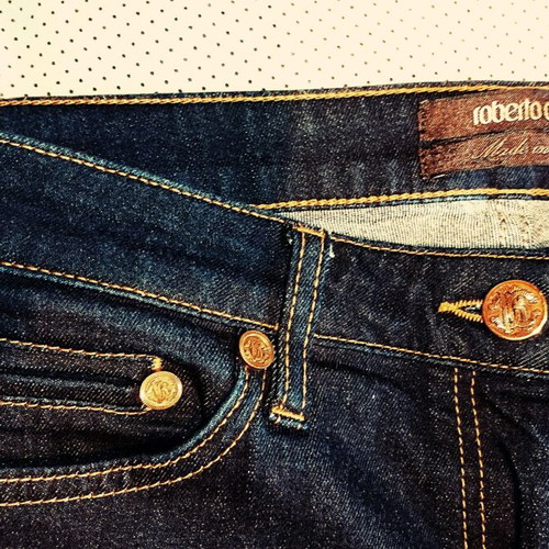 Roberto Cavalli jeans like new, dark blue, sizes S and M