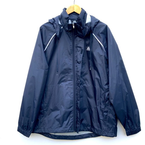 Adidas windbreaker rain jacket blue used size M/L