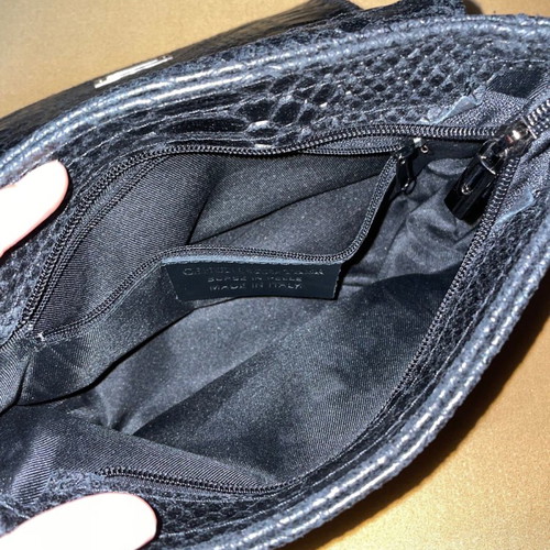 Shoulder bag black leather evening used