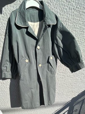 Zara kids' blue trench coat size 5 years like new with balloon sleeve