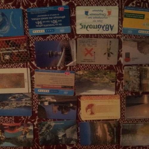 Phone cards used, pack of 20 pieces