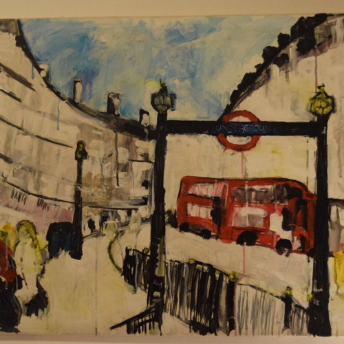 Handmade painting on canvas 70cm x 60cm like new