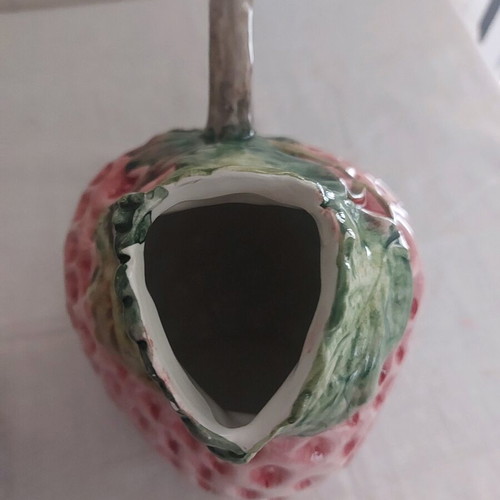 Handmade faience pitcher hand-painted new