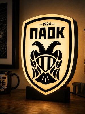PAOK LED Crest Light new, decorative football logo lamp