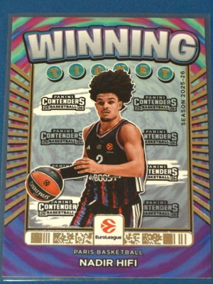 EuroLeague 2025-26 Nadir Hifi Winning Ticket Insert Paris Basketball new