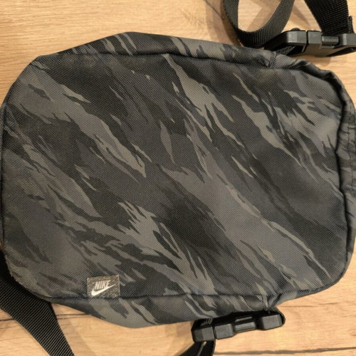 Nike shoulder bag used, camouflage design, black and grey