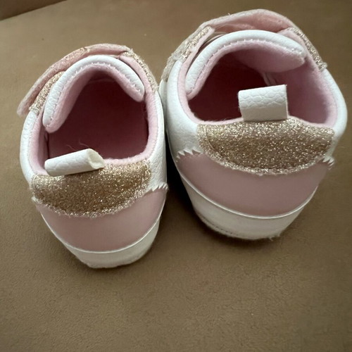 Orchestra Baby Shoes No. 19 White Pink with Gold Glitter like new