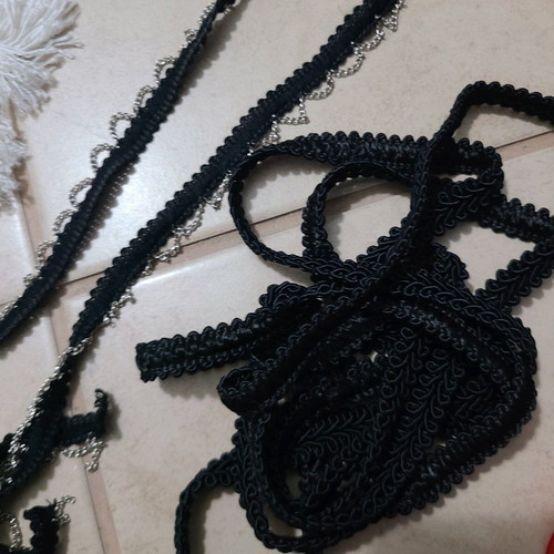 various ribbons / goth elastic ribbons