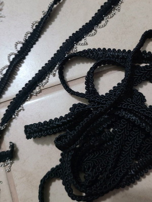 various ribbons / goth elastic ribbons