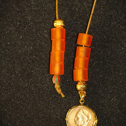 Begleri Konstantinos Kanaris amber with 24K gold handmade, INDICO JEWELLS