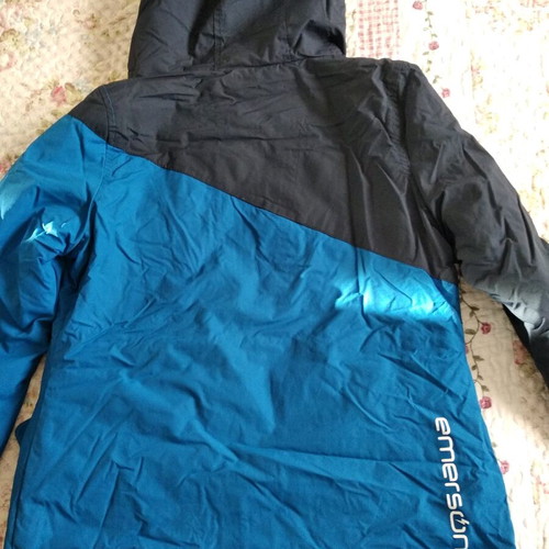 Emerson women's jacket like new with fleece lining, blue and pink