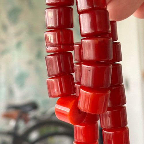 Mastic-Miski Kompoloi used with authentic red beads and old rod