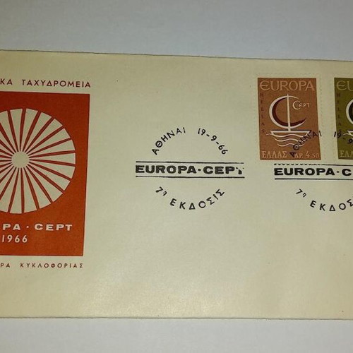 Official first day cover 1966 Europa - CEPT new
