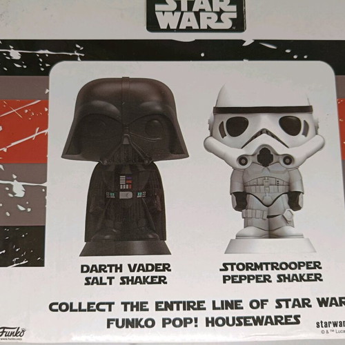 Star Wars Funko Pop salt and pepper shakers Darth Vader and Stormtrooper new