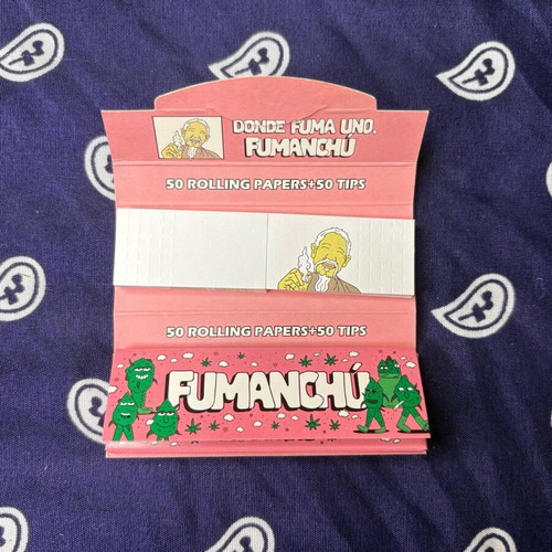 Fumanchu Pink 1 1/4 Rolling Papers and Tips Combo New