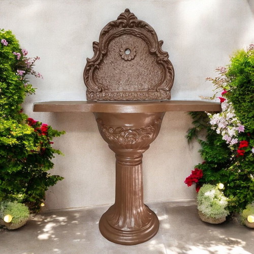 Garden Concrete Wall Fountain Astrea Brown new