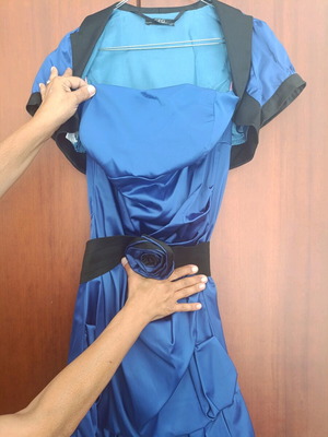 Dress with bolero and belt size L like new