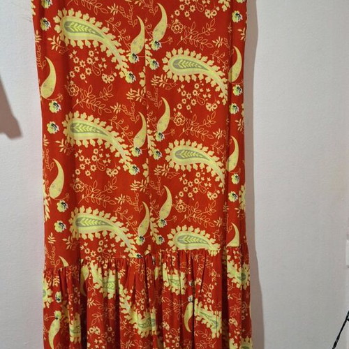 Dress red yellow new, elastic, size L