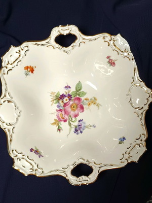 Alka Kunst Square Deep Decorative Plate 1955-1960 used, 22K gold