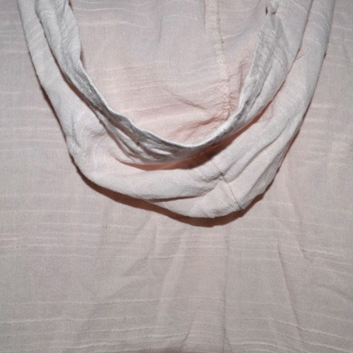 Cotton oversized jacket with hood like new, beige pink