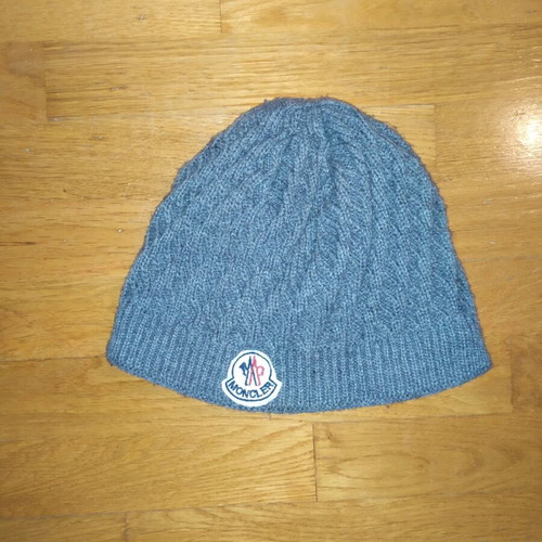 Moncler hat new gray with fur lining