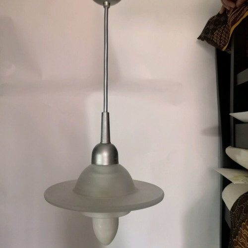 Glass hallway ceiling light like new