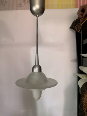Glass hallway ceiling light like new