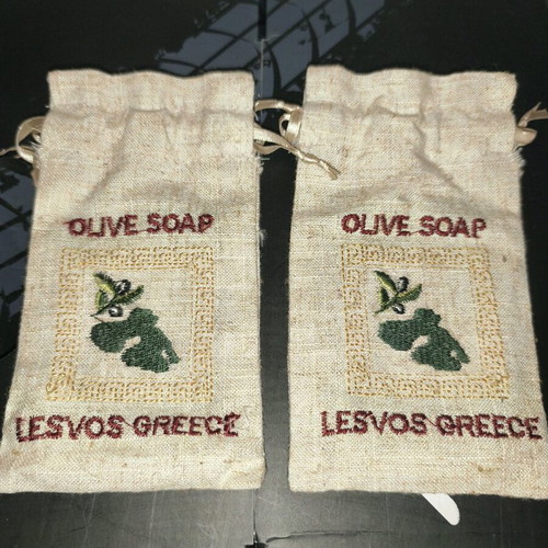 Cotton soap cases with embroidery, pack of 5, new
