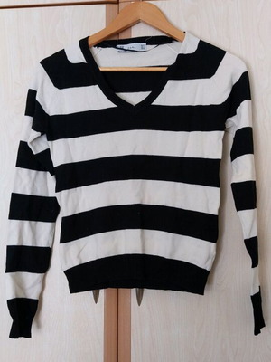 Zara blouse with stripes size medium used