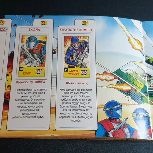 GI Joe Action Force Album 18 Stickers used