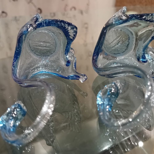 Murano glass swans vintage set of 2, like new