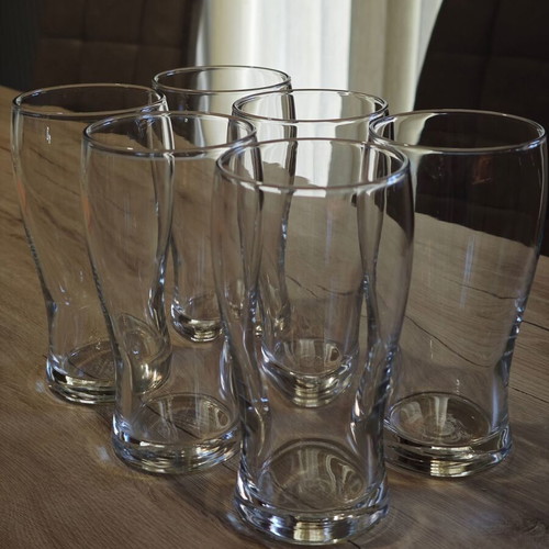 Beer Glasses set of 6 new, 50 cl, 16 cm height