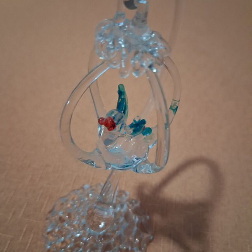 Mourano style canary in cage, like new, 10 cm height