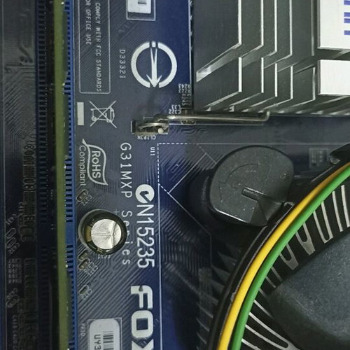 Foxconn G31MXP Micro ATX motherboard with Intel Core 2 Duo and 2GB DDR2 memory used