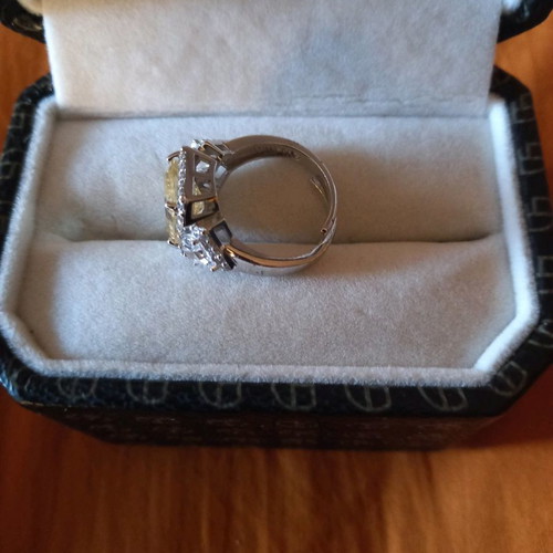 Sterling Silver 925 Platinum Plated Ring Galerie Tsangarakis