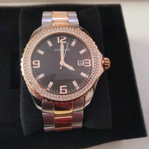 Vogue unisex watch two-tone stainless steel like new