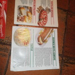 Vintage recipe leaflets Papadopoulos and Fage used, set of 4