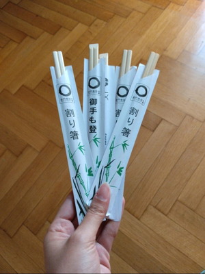 Chop sticks new, pack of 5 pairs, wood